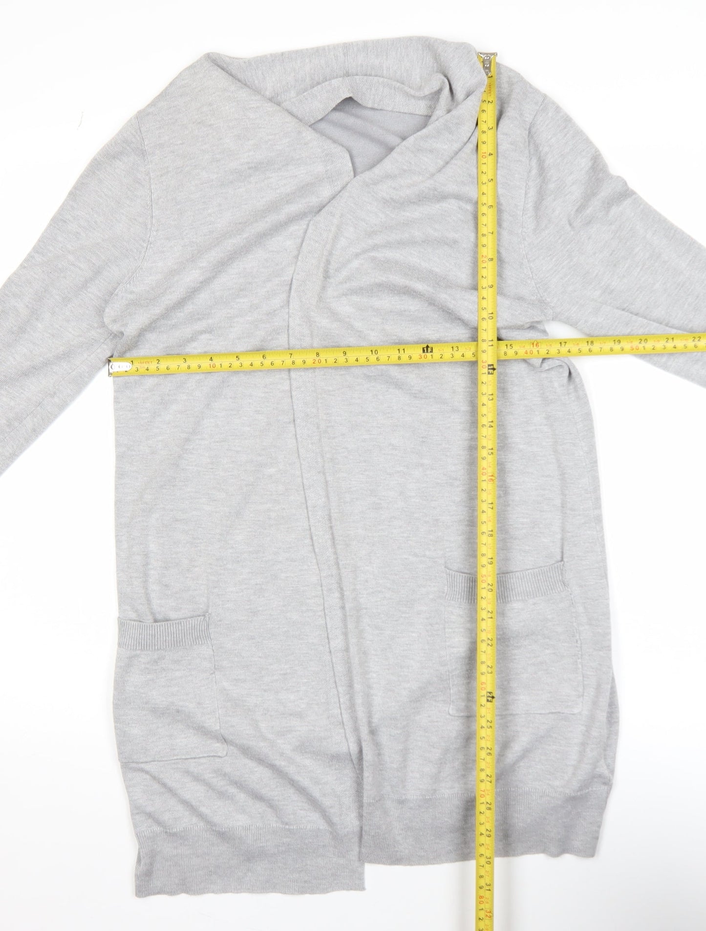 Grace Karin Women's Grey Long Sleeve Open Cardigan Size M