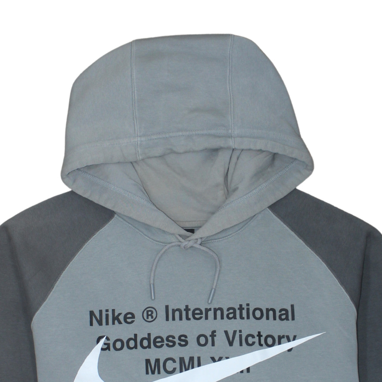 Nike Men's Grey XL Pullover Hoodie Sports Logo Fleece Sweatshirt