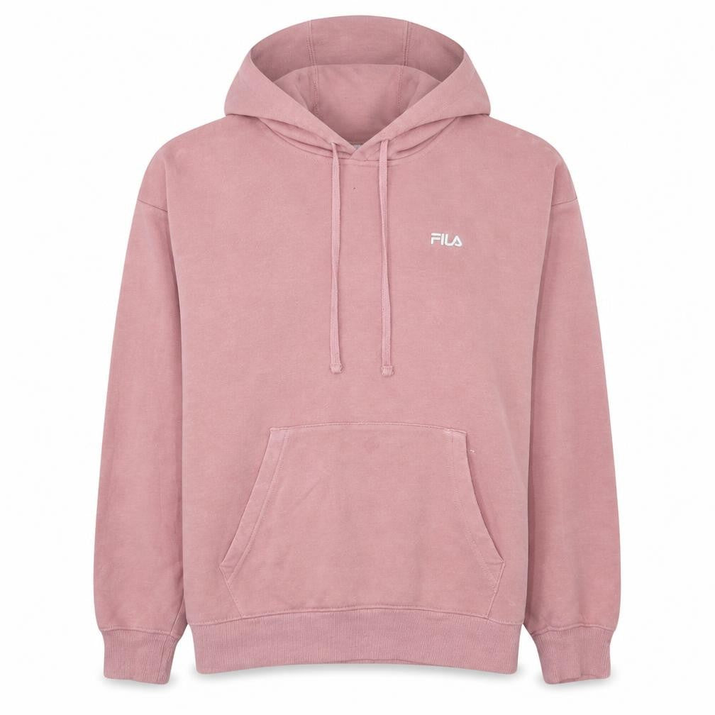 Fila Women’s Pink Pullover Hoodie L Cotton Blend Casual Sweatshirt