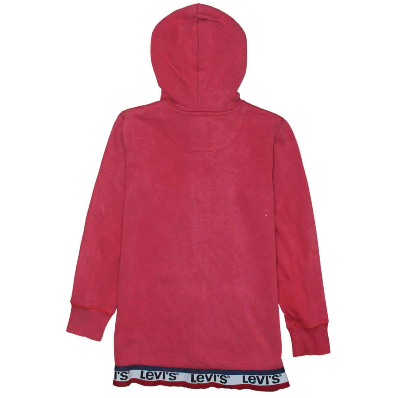 Levi's Boys Red Full Zip Hoodie 12 Years Cotton Blend Casual Logo