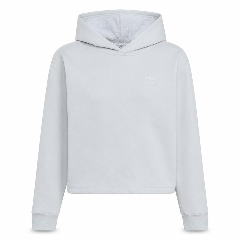 Adidas Women White Pullover Hoodie XS Cotton Logo Sweatshirt