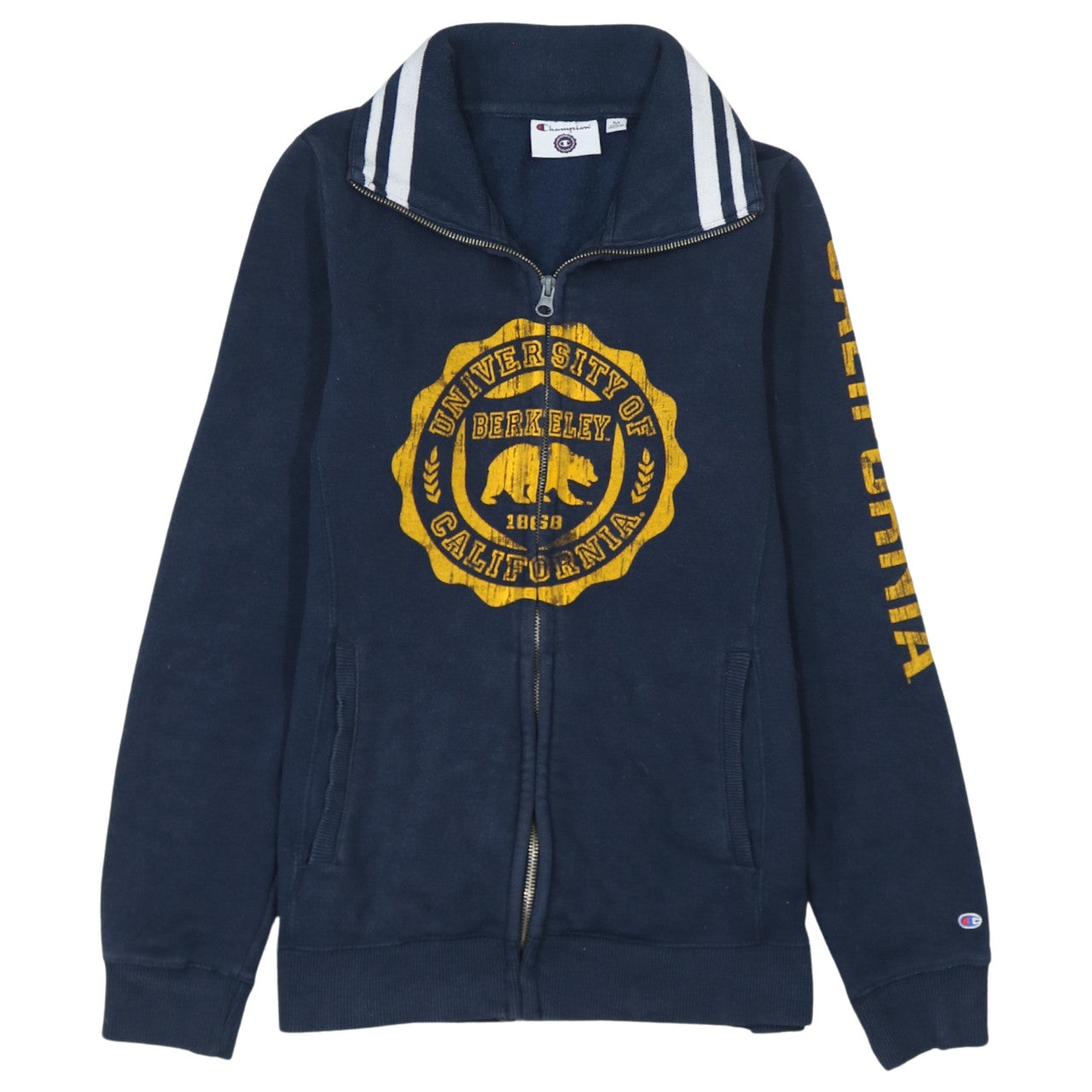 Champion Men's Blue Full Zip University Sweatshirt M