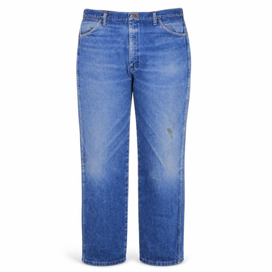 Wrangler Men Blue 38 x 34 Straight Leg Denim Jeans