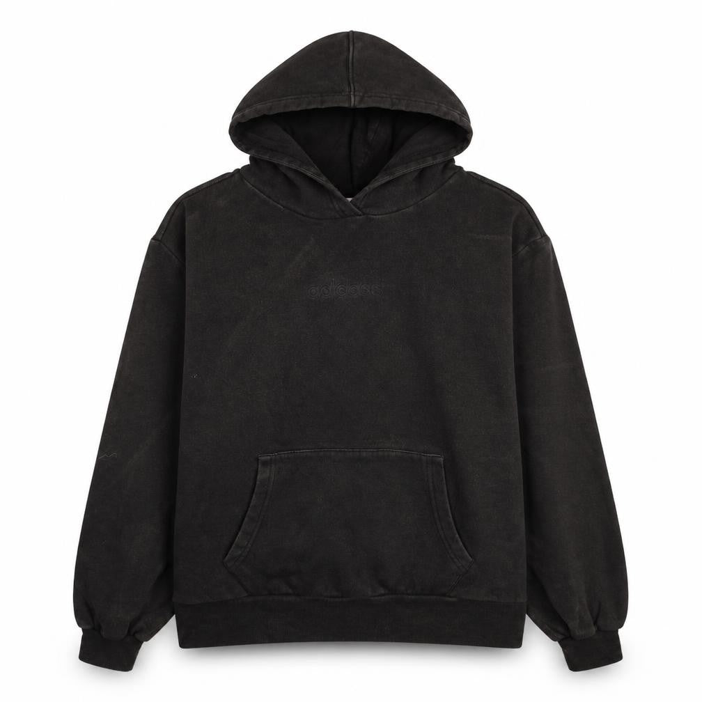 Adidas Womens Black Pullover Hoodie UK 8 Relaxed Fit Cotton Blend
