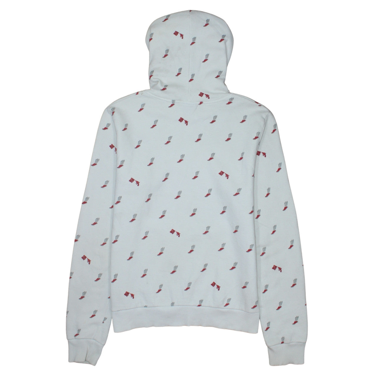 Nike Women's White Graphic Print Pullover Hoodie XL Casual