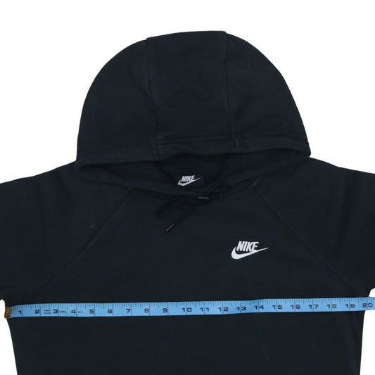 Nike Womens Black XS Pullover Hoodie with Logo Design