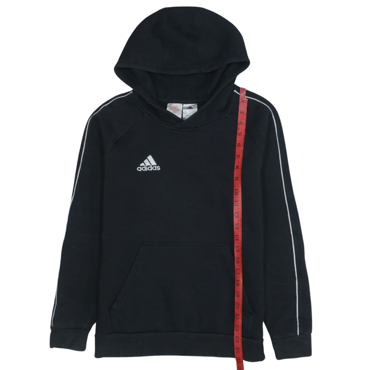 Adidas Boys Black Hoodie 13-14 Years Pullover Sportswear Sweatshirt