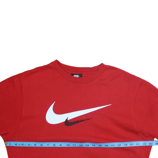 Nike Men's Red Crew Neck Pullover Sweatshirt Size S