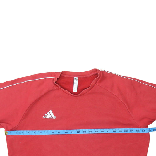 Adidas Men's Red XL Pullover Crew Neck Fleece Sweatshirt
