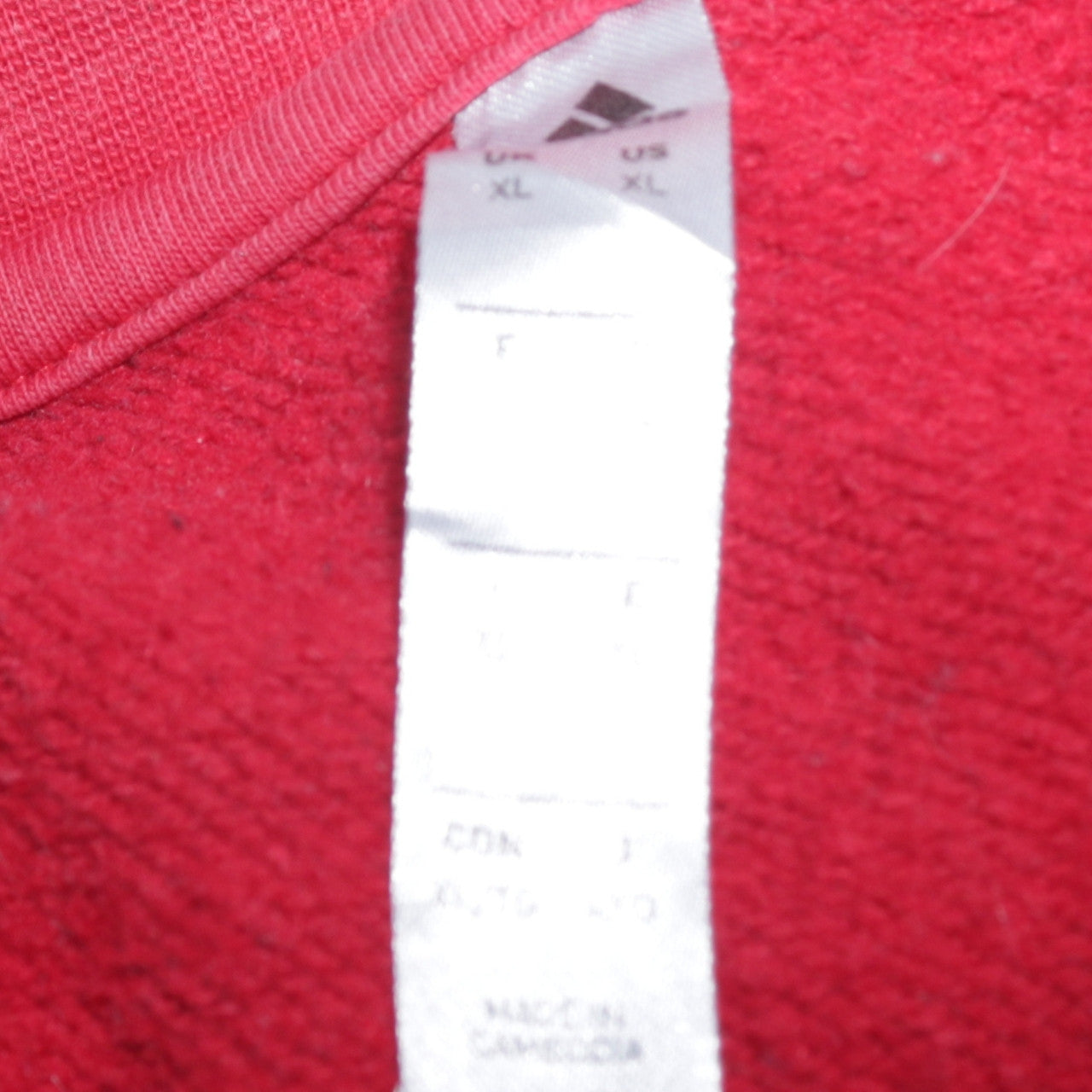 Adidas Men's Red XL Pullover Crew Neck Fleece Sweatshirt