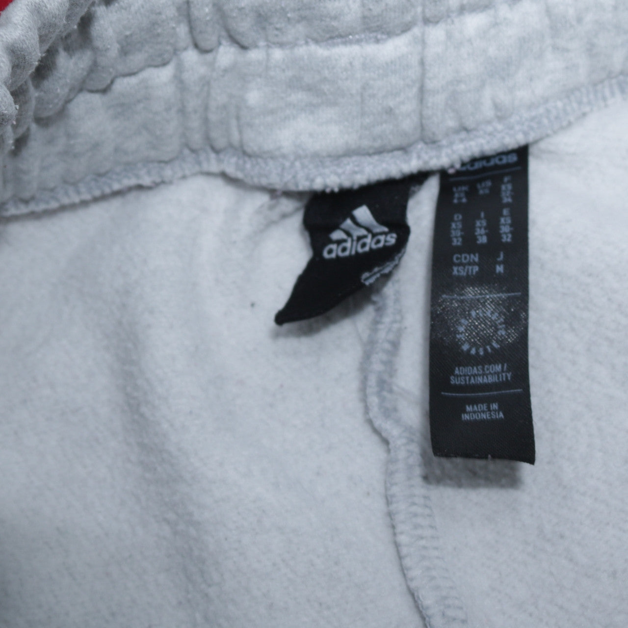 Adidas Womens Grey XS Wide-Leg Fleece Sweatpants