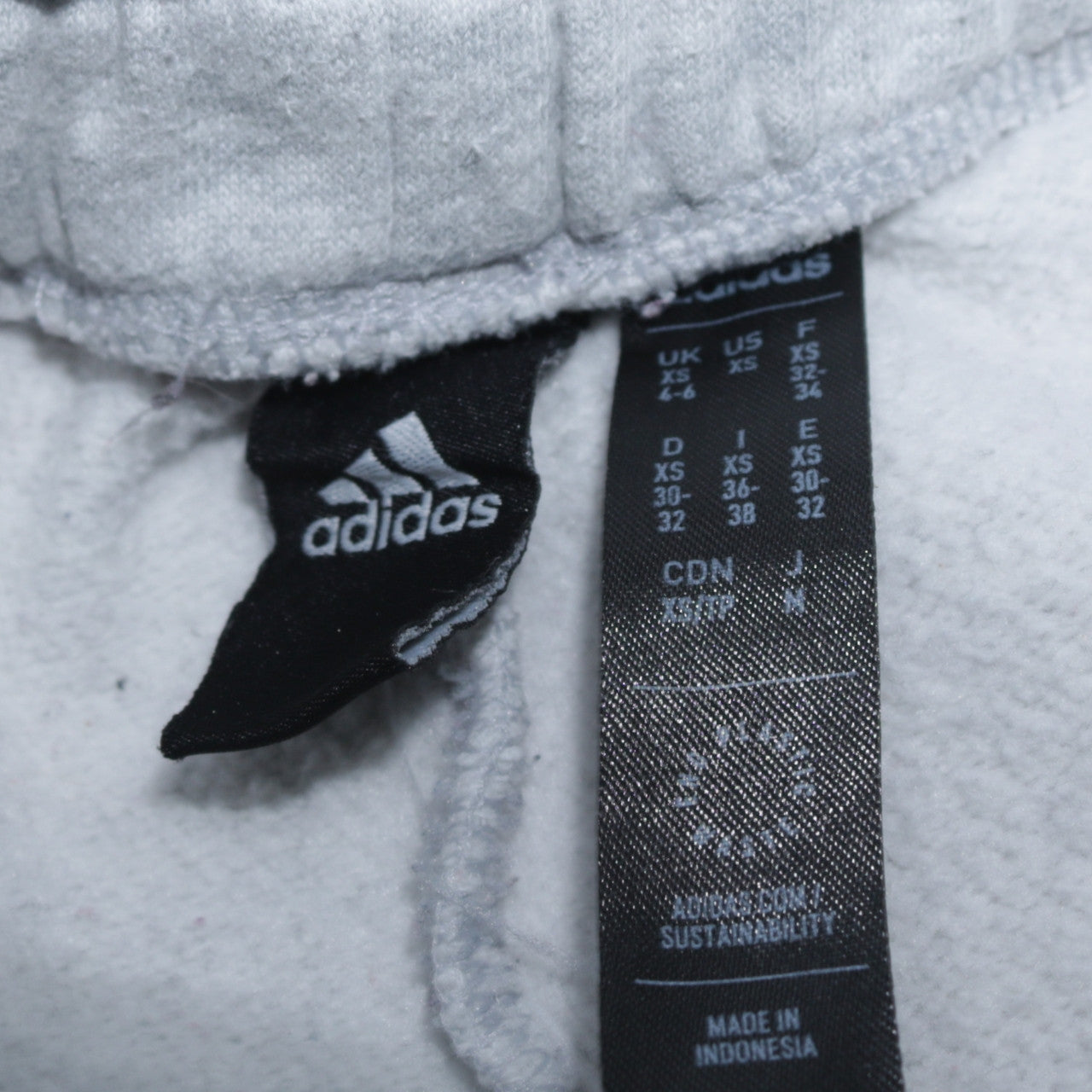 Adidas Womens Grey XS Wide-Leg Fleece Sweatpants