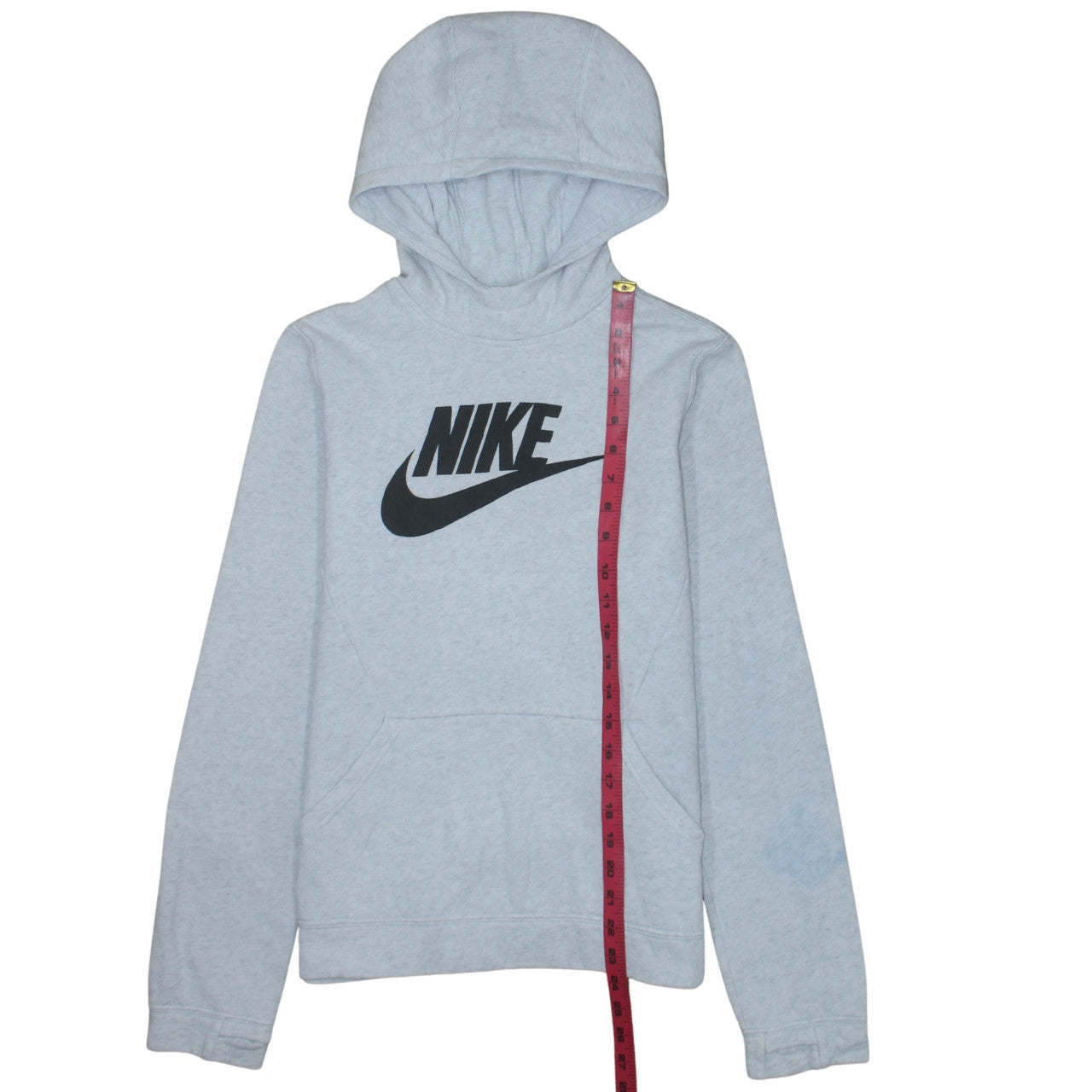 Nike Boys Grey Pullover Hoodie XL 13-15 Years Cotton Blend Logo Sweatshirt