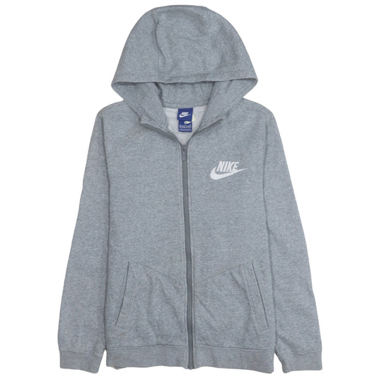 Nike Boys Grey Full Zip Hoodie XL 13-15 Years Fleece Sweatshirt