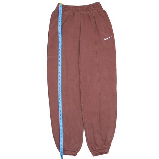Nike Women Brown Jogger Sweatpants S Elastic Waist Cotton Blend
