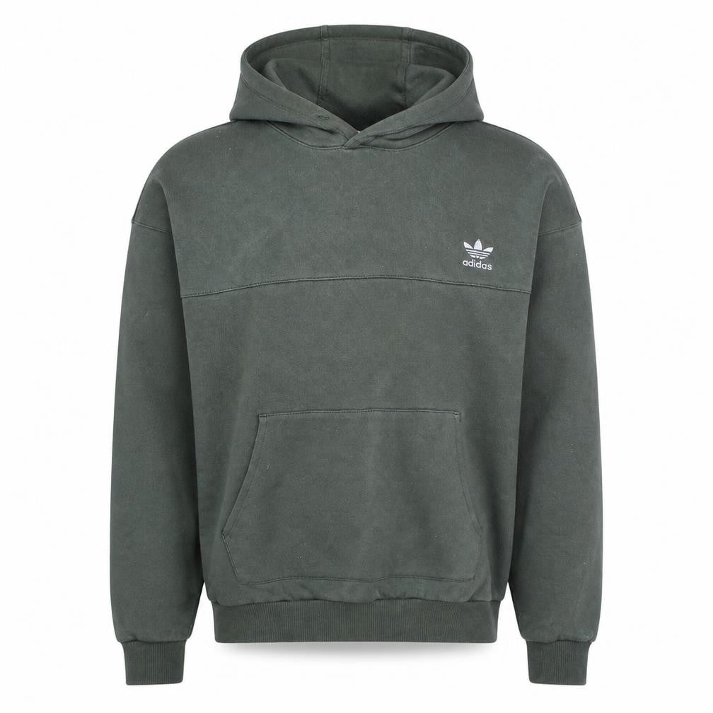 Adidas Men's Green Pullover Hoodie Size S Fleece Logo Sweatshirt