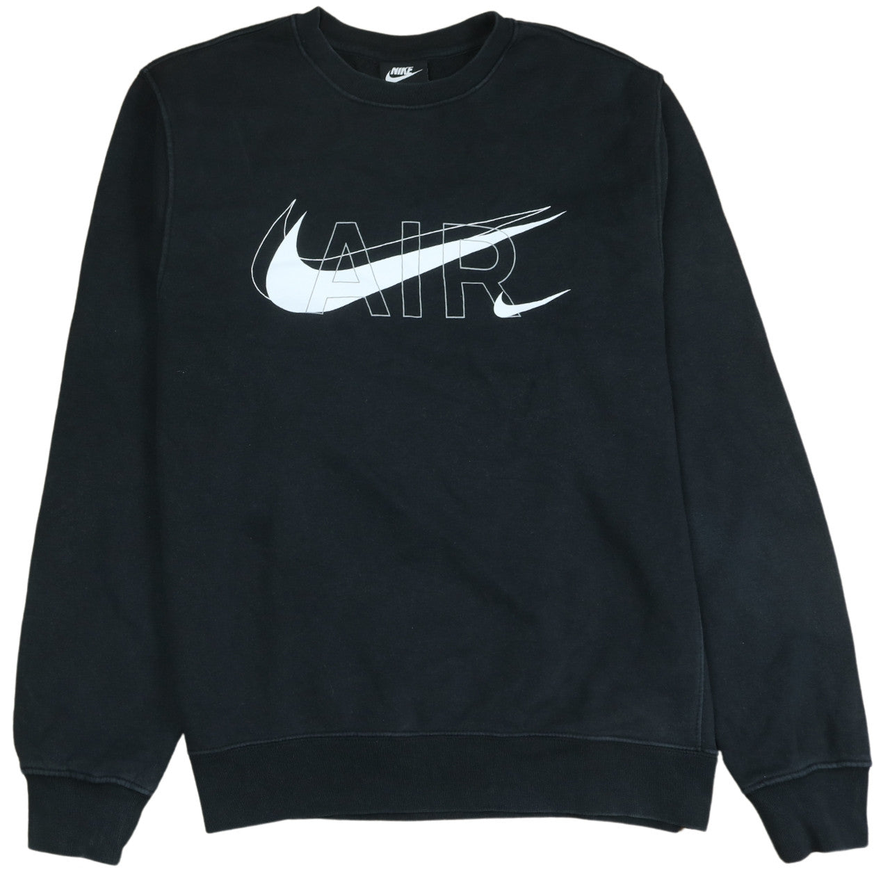 Nike Men's Black Small Air Logo Pullover Sweatshirt
