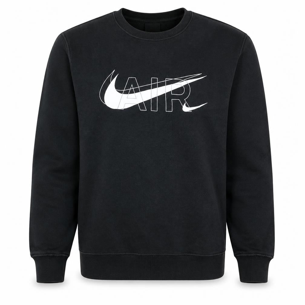 Nike Men's Black Small Air Logo Pullover Sweatshirt
