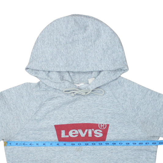Levi's Mens Grey Pullover Hoodie L Logo Graphic Sweatshirt