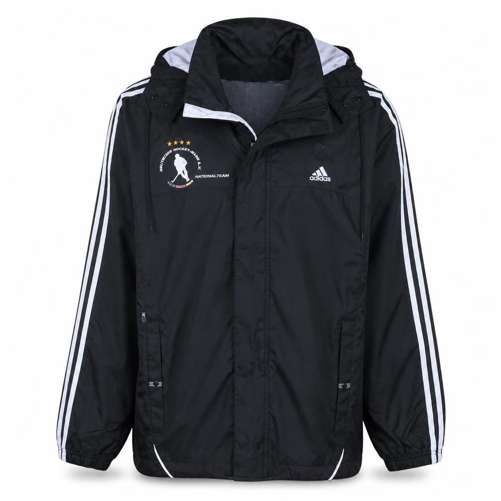 Adidas Men's Black Small Hooded Windbreaker Deutschland Jacket