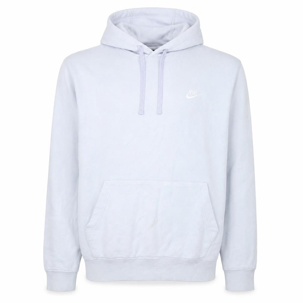 Nike Men's White Pullover Hoodie M Fleece Regular Fit