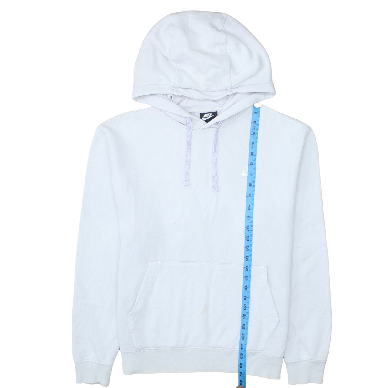 Nike Men's White Pullover Hoodie M Fleece Regular Fit
