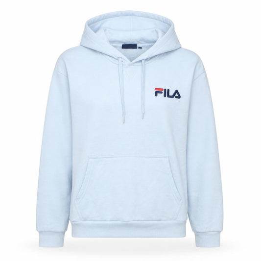 Fila Womens Light Blue Pullover Hoodie Small Polyester Cotton Blend