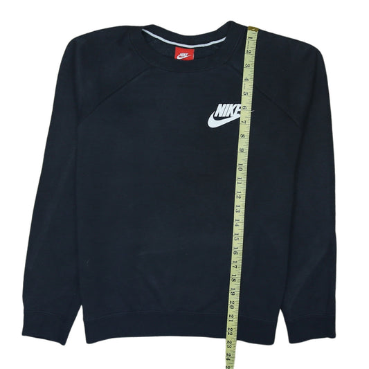 Nike Womens Black Small Pullover Crew Neck Sweatshirt