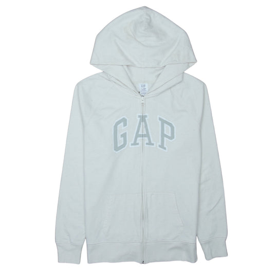 GAP Women’s White Full Zip Hoodie Size S Tall Cotton Blend