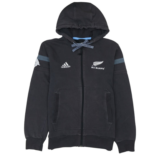 Adidas All Blacks Men's Black Full Zip Hoodie M Rugby Sportswear