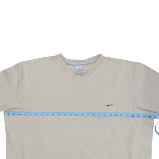 Nike Men's Beige V-Neck Pullover Sweatshirt XL Regular