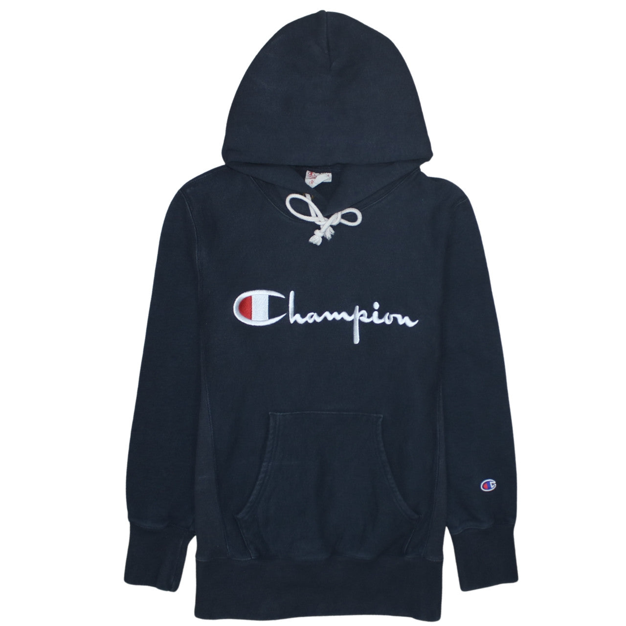 Champion Men's Blue Reverse Weave Pullover Hoodie Medium