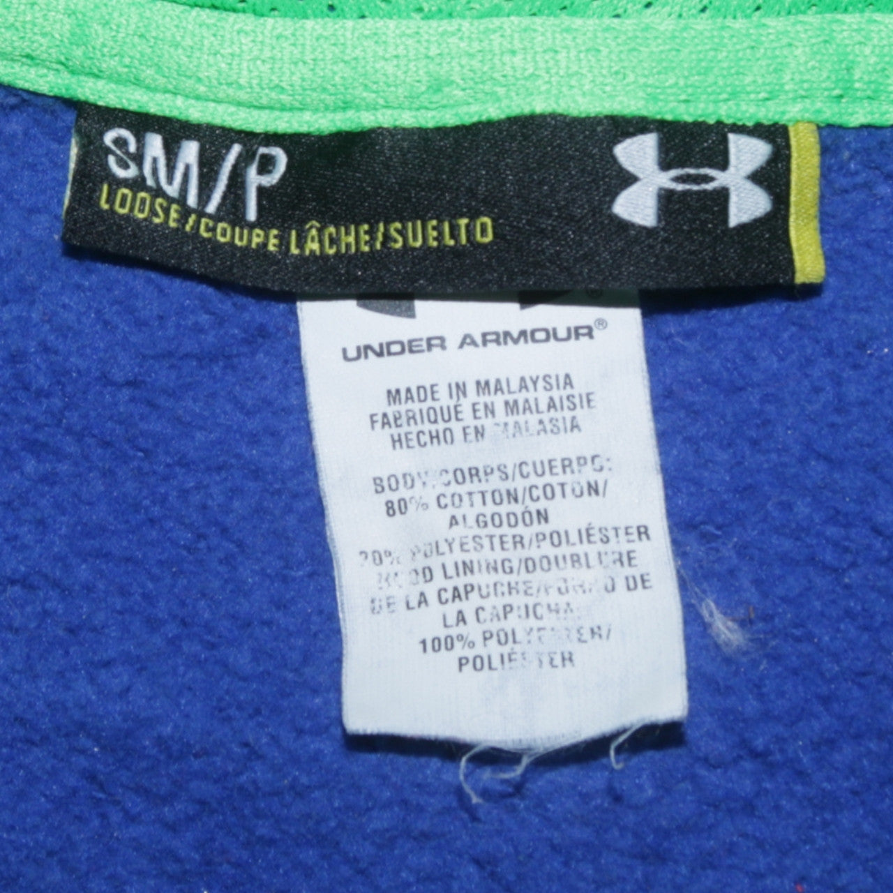 Under Armour Men's Blue Full Zip Hoodie Size S Sports Fleece