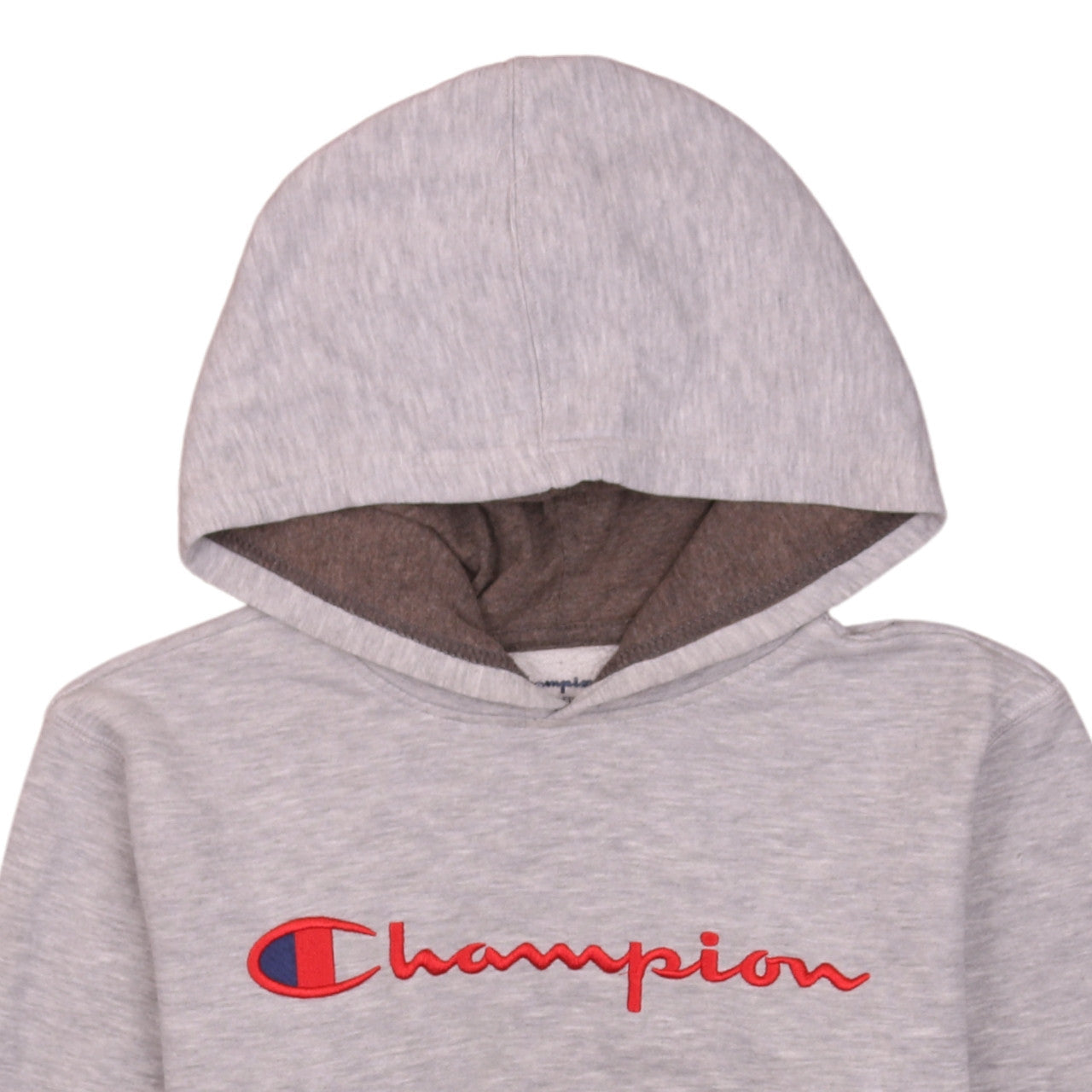 Champion Womens Grey XL Pullover Hoodie with Logo Embroidery