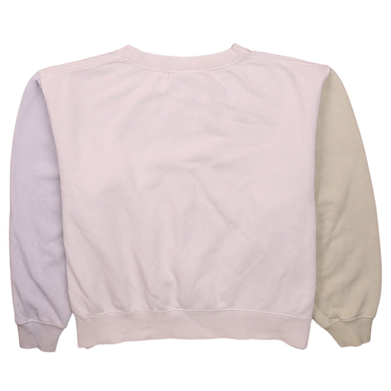 Nike Women’s Beige Colourblock Crew Neck Sweatshirt Size M