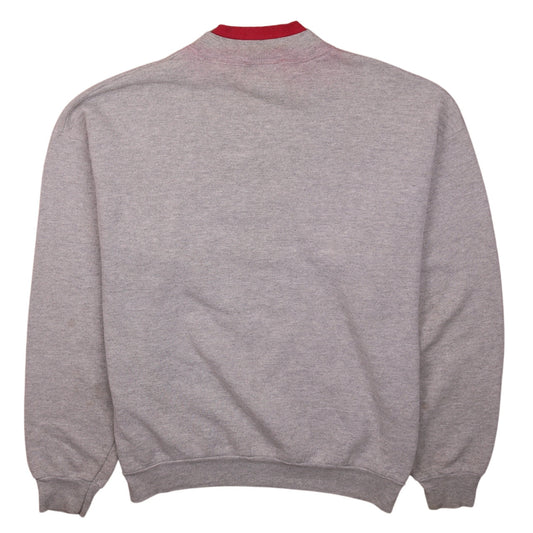 Lee Womens Grey Embroidered Birds Crew Neck Sweatshirt Size L