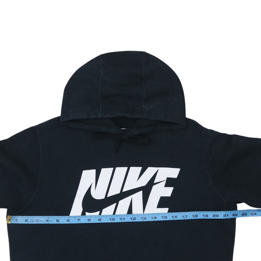 Nike Men's Black Pullover Hoodie L Logo Fleece Sweatshirt
