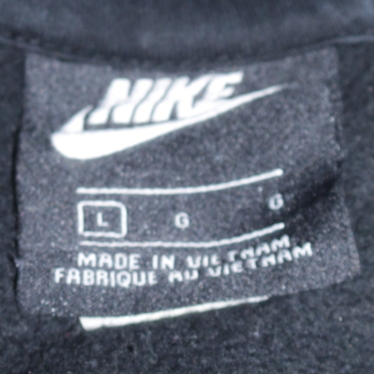 Nike Men's Black Pullover Hoodie L Logo Fleece Sweatshirt