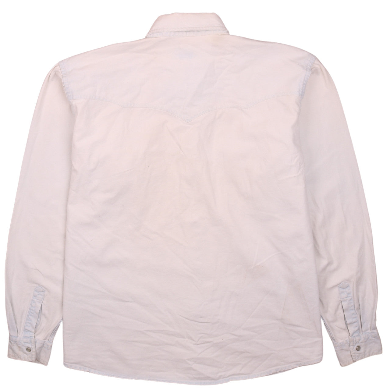 Levi's Men's White Western Denim Button-Up Shirt Size S