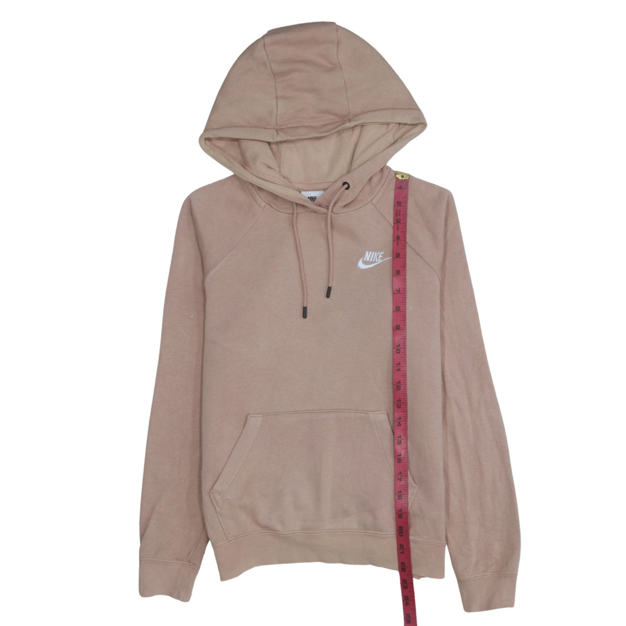 Nike Womens Beige Pullover Hoodie XS Cotton Blend Casual Sweatshirt