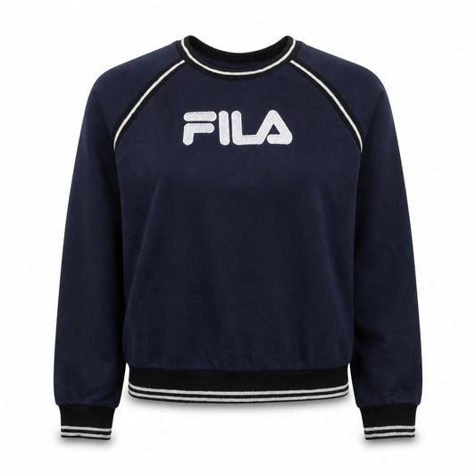 Fila Womens Navy Blue Crew Neck Pullover Sweatshirt Size M