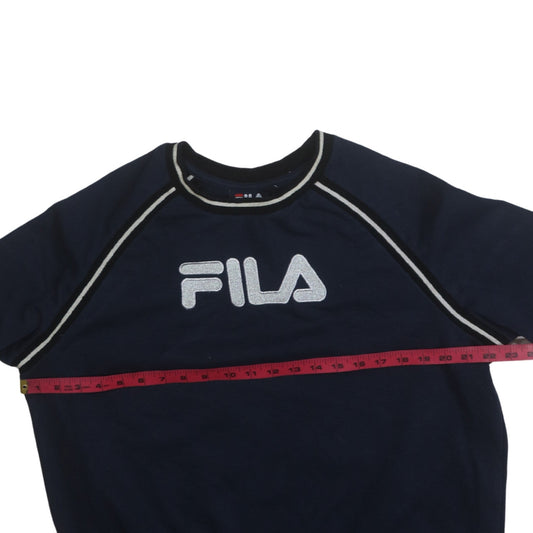 Fila Womens Navy Blue Crew Neck Pullover Sweatshirt Size M