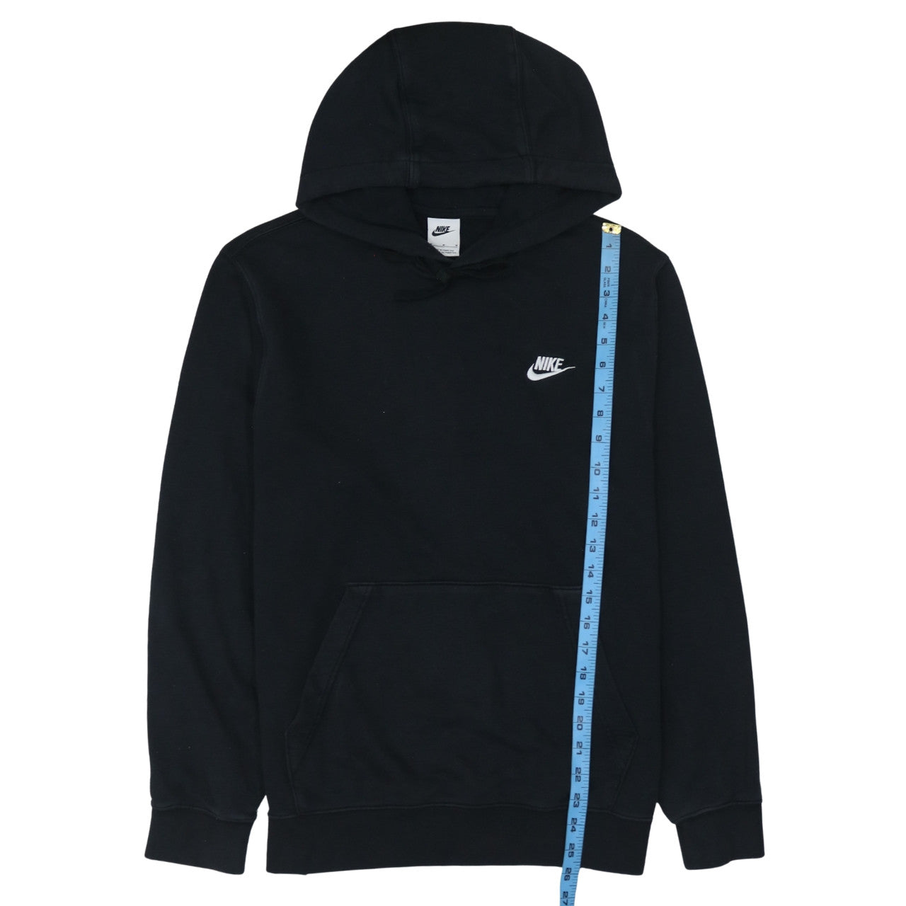 Nike Men's Black Pullover Hoodie Size M Regular Fit Fleece Sweatshirt