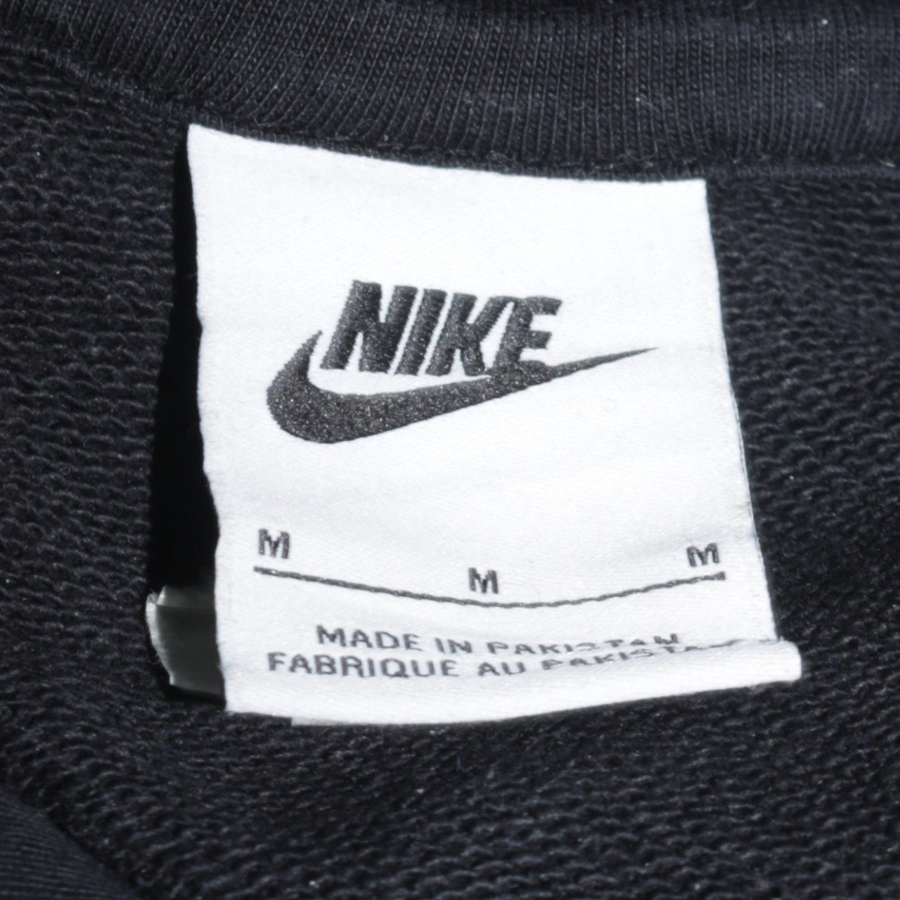 Nike Men's Black Pullover Hoodie Size M Regular Fit Fleece Sweatshirt