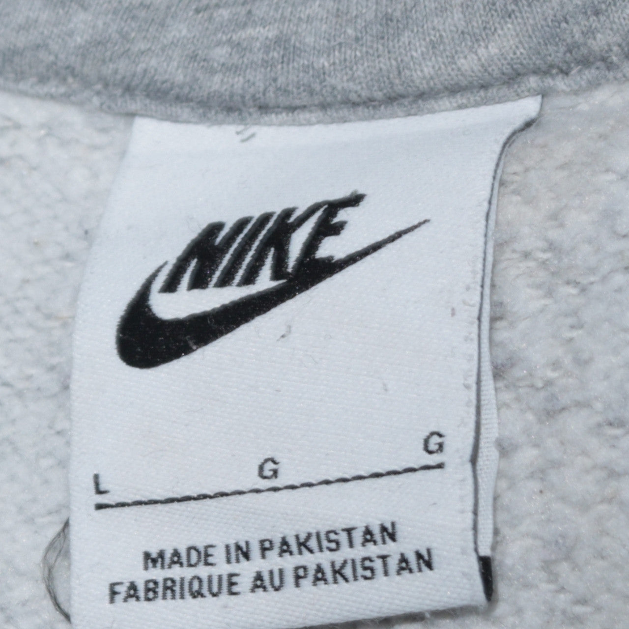 Nike Men's Grey L Pullover Hoodie Sports Fleece Sweatshirt