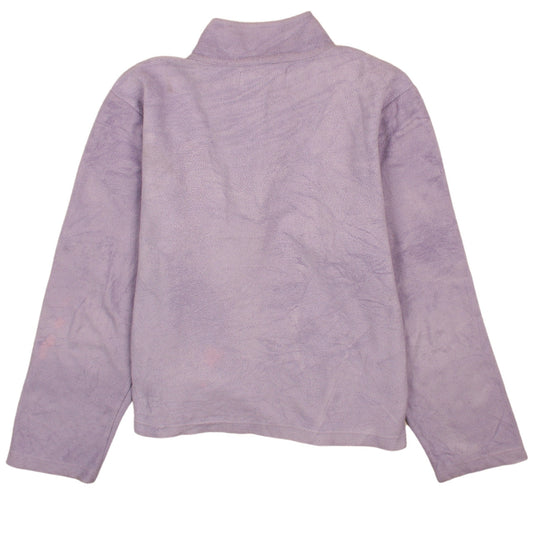 Kappa Womens Purple Fleece 1/2 Zip Sweatshirt XL Relaxed Fit