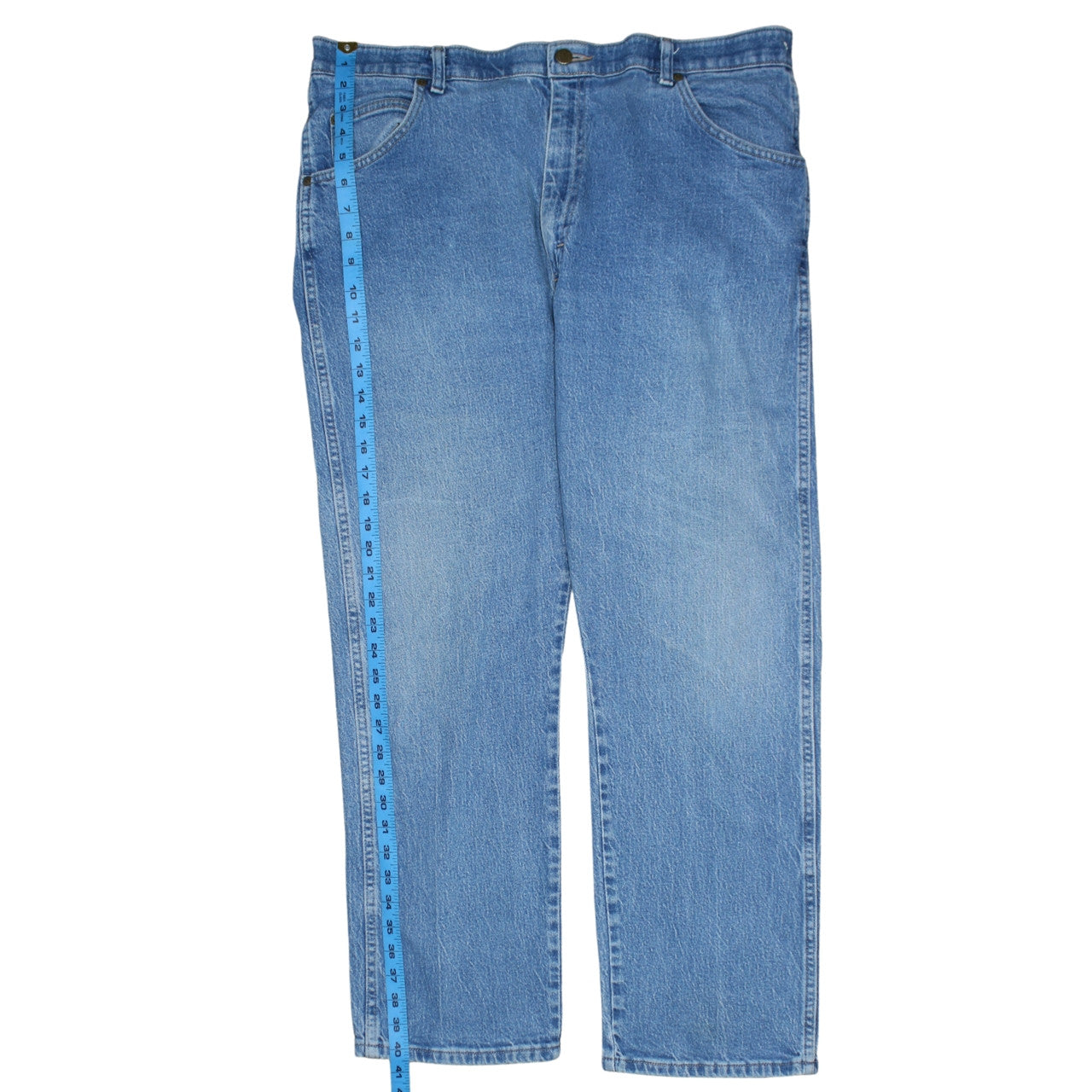 Wrangler Men's Blue Regular Fit Straight Denim Jeans 40x29