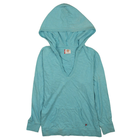 Dickies Women Blue Pullover Hoodie 100% Cotton Size M Casual Soft