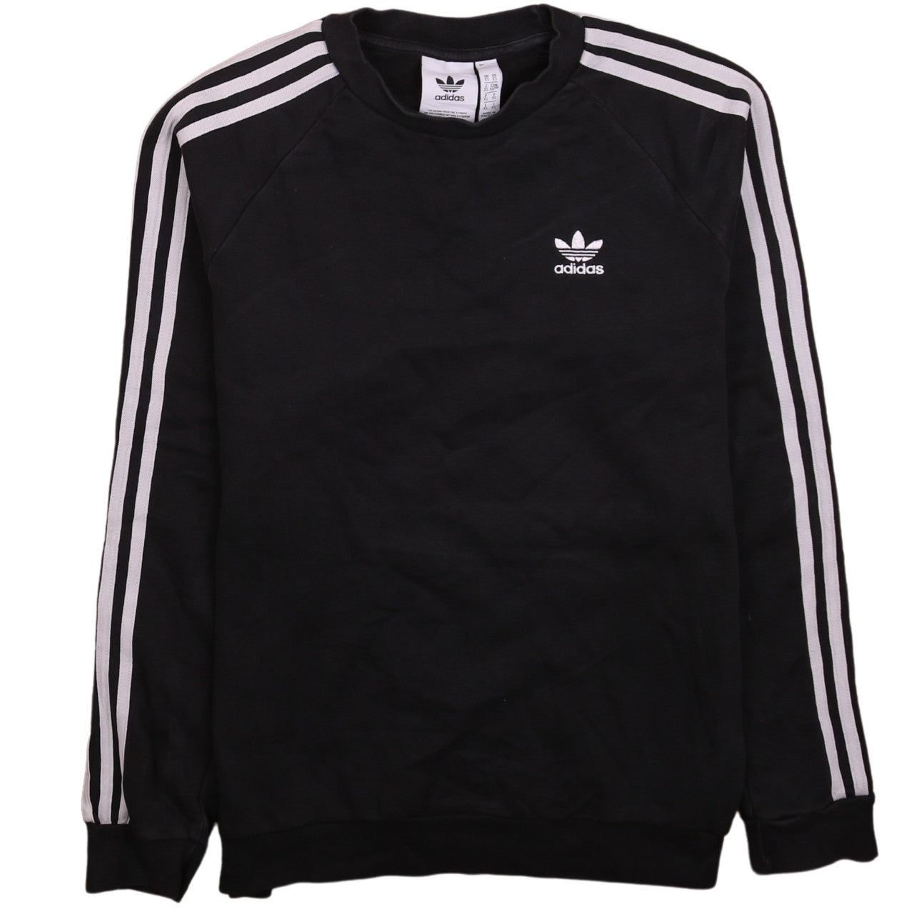 Adidas Mens Black Crew Neck Pullover Sweatshirt XS