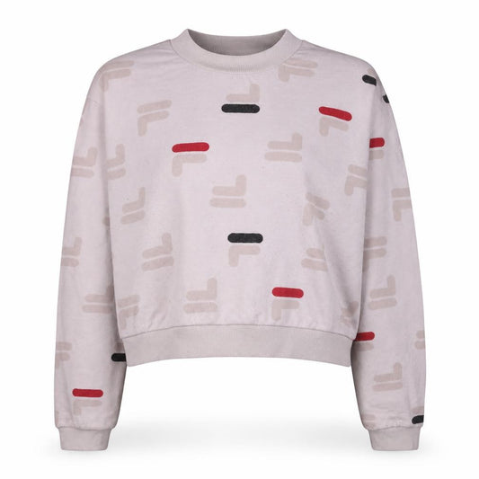 Fila Womens Beige Logo Print Crew Neck Sweatshirt XL
